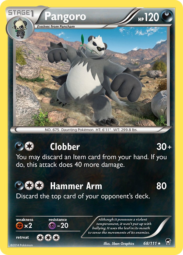 Pangoro (68/111) (Theme Deck Exclusive) [XY: Furious Fists] | Gamers Paradise