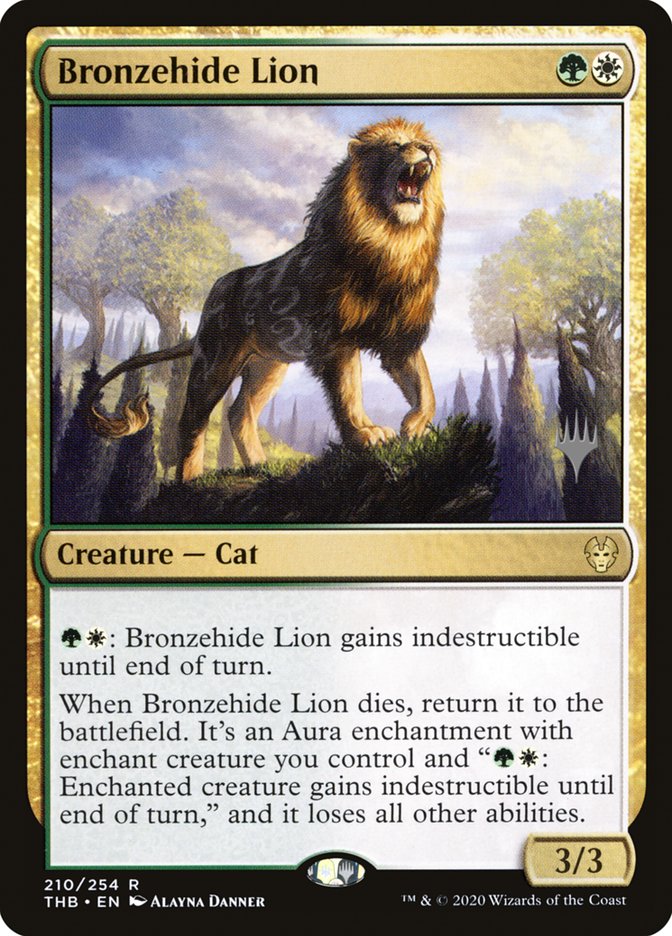 Bronzehide Lion (Promo Pack) [Theros Beyond Death Promos] | Gamers Paradise