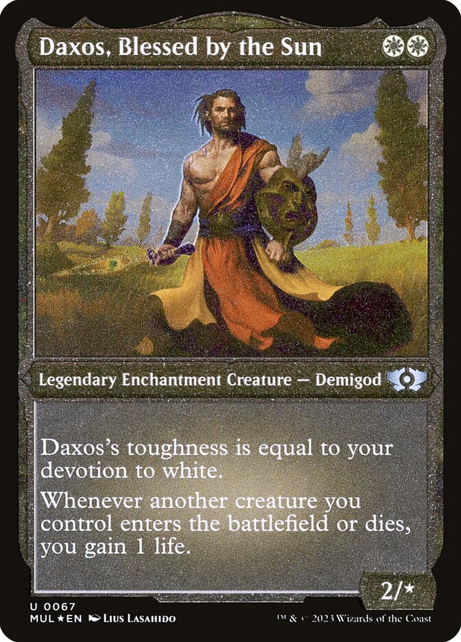 Daxos, Blessed by the Sun (Foil Etched) [Multiverse Legends] | Gamers Paradise