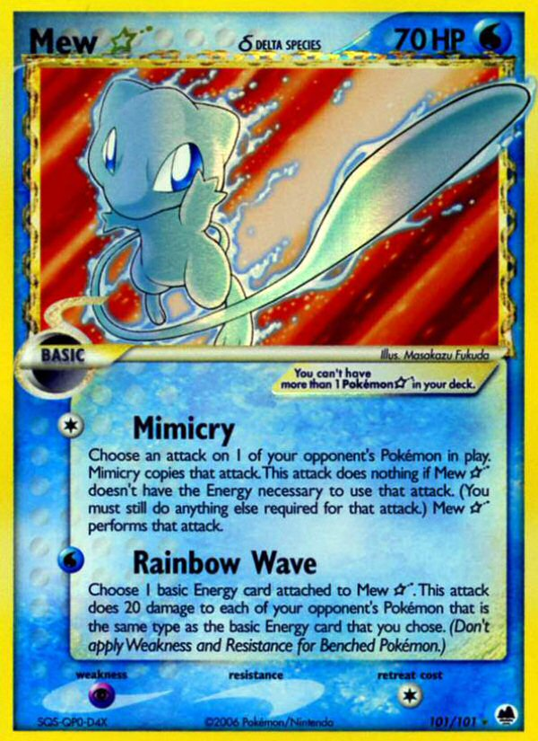 Mew Star (101/101) (Delta Species) [EX: Dragon Frontiers] | Gamers Paradise