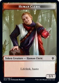 Human Cleric // Food (17) Double-Sided Token [Throne of Eldraine Tokens] | Gamers Paradise