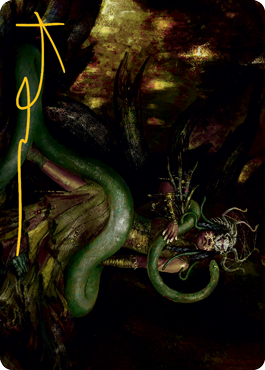 Saryth, the Viper's Fang Art Card (Gold-Stamped Signature) [Innistrad: Midnight Hunt Art Series] | Gamers Paradise