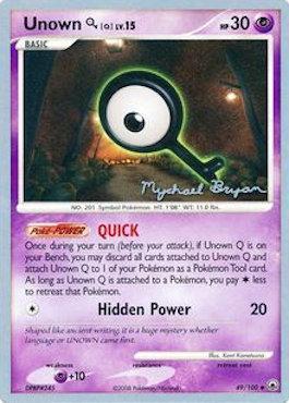 Unown Q LV.15 (49/100) (Happy Luck - Mychael Bryan) [World Championships 2010] | Gamers Paradise