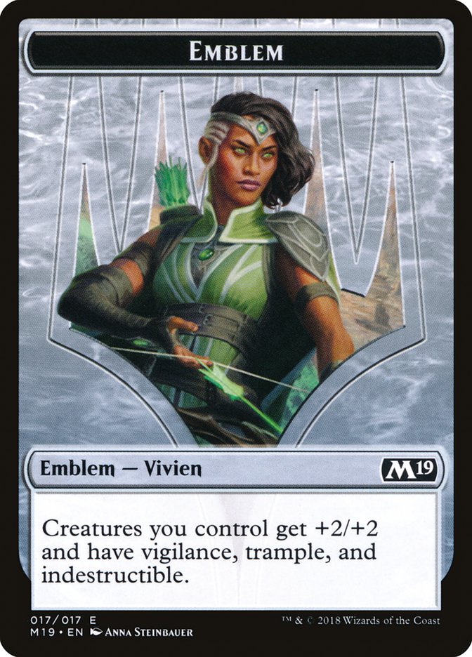 Vivien Reid Emblem [Core Set 2019 Tokens] | Gamers Paradise