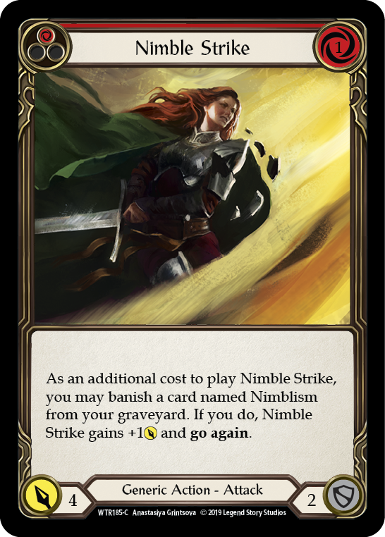 Nimble Strike (Red) [WTR185-C] Alpha Print Rainbow Foil | Gamers Paradise