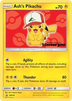 Ash's Pikachu (SM109) [Sun & Moon: Black Star Promos] | Gamers Paradise