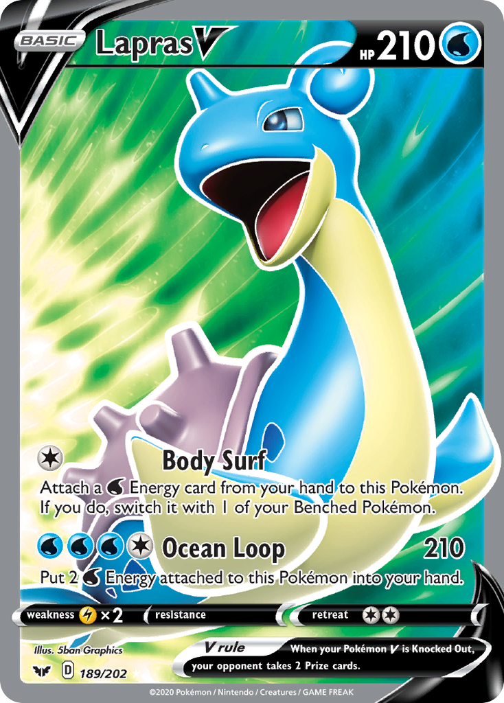 Lapras V (189/202) [Sword & Shield: Base Set] | Gamers Paradise