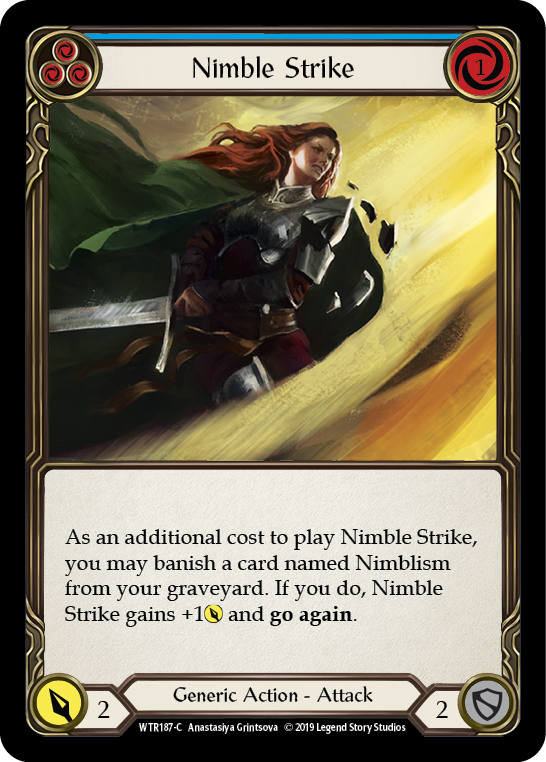 Nimble Strike (Blue) [WTR187-C] Alpha Print Rainbow Foil | Gamers Paradise