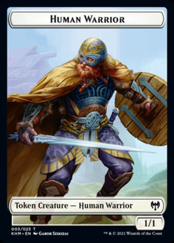 Human Warrior Token [Kaldheim Tokens] | Gamers Paradise