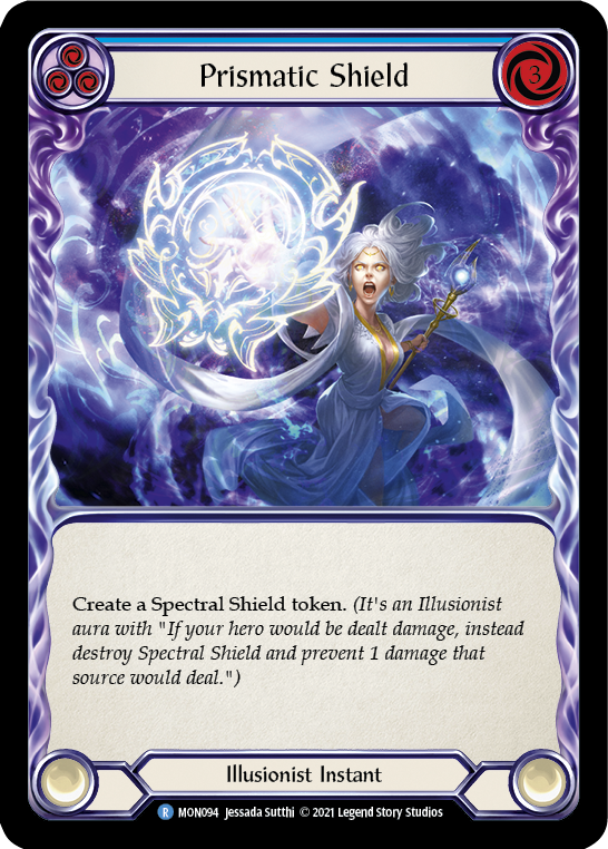 Prismatic Shield (Blue) [MON094-RF] 1st Edition Rainbow Foil | Gamers Paradise