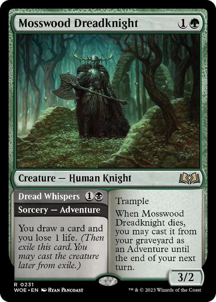 Mosswood Dreadknight // Dread Whispers [Wilds of Eldraine] | Gamers Paradise
