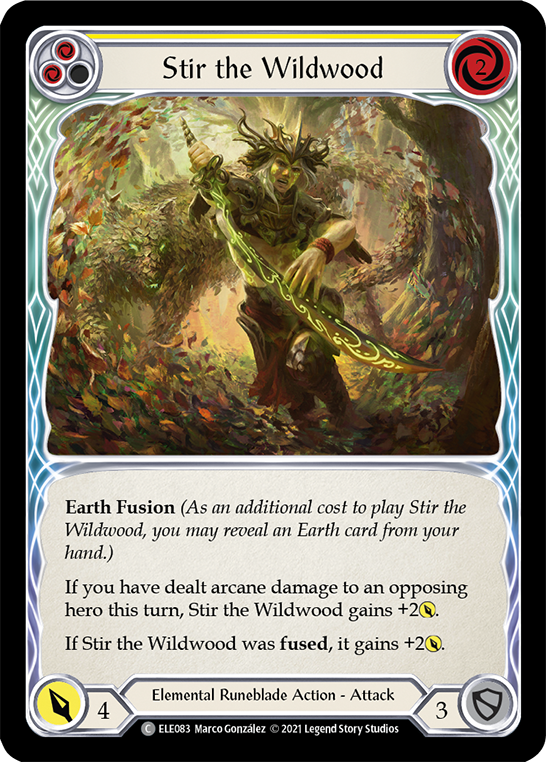 Stir the Wildwood (Yellow) [ELE083] (Tales of Aria)  1st Edition Rainbow Foil | Gamers Paradise