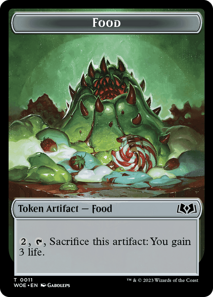 Faerie // Food (0011) Double-Sided Token [Wilds of Eldraine Tokens] | Gamers Paradise