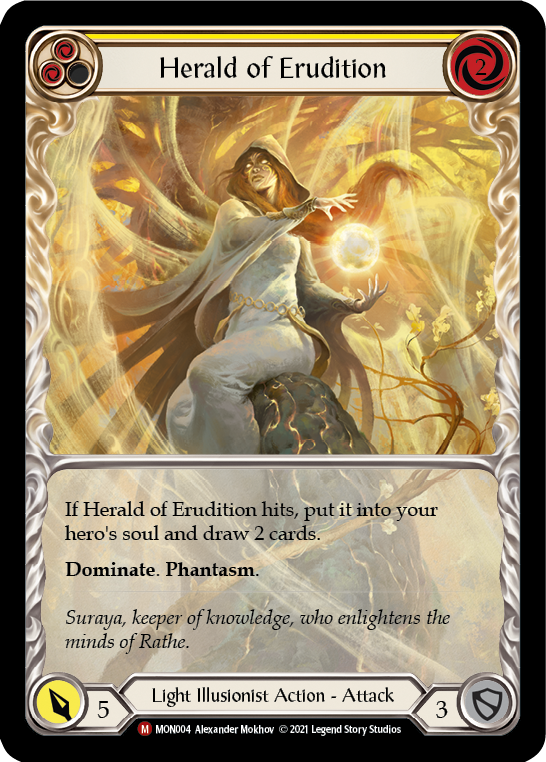 Herald of Erudition [MON004-EA] 1st Edition Rainbow Foil | Gamers Paradise