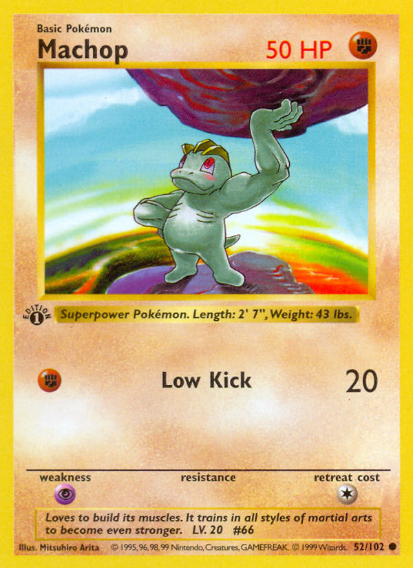 Machop (52/102) (Shadowless) [Base Set 1st Edition] | Gamers Paradise
