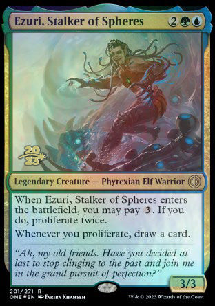 Ezuri, Stalker of Spheres [Phyrexia: All Will Be One Prerelease Promos] | Gamers Paradise