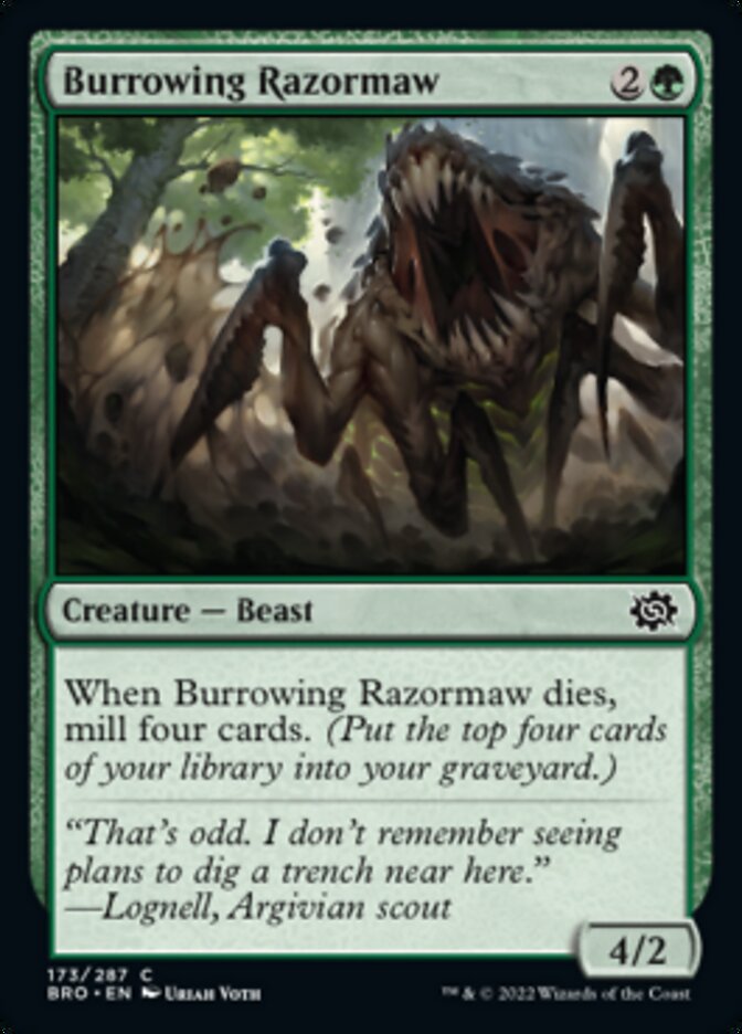 Burrowing Razormaw [The Brothers' War] | Gamers Paradise