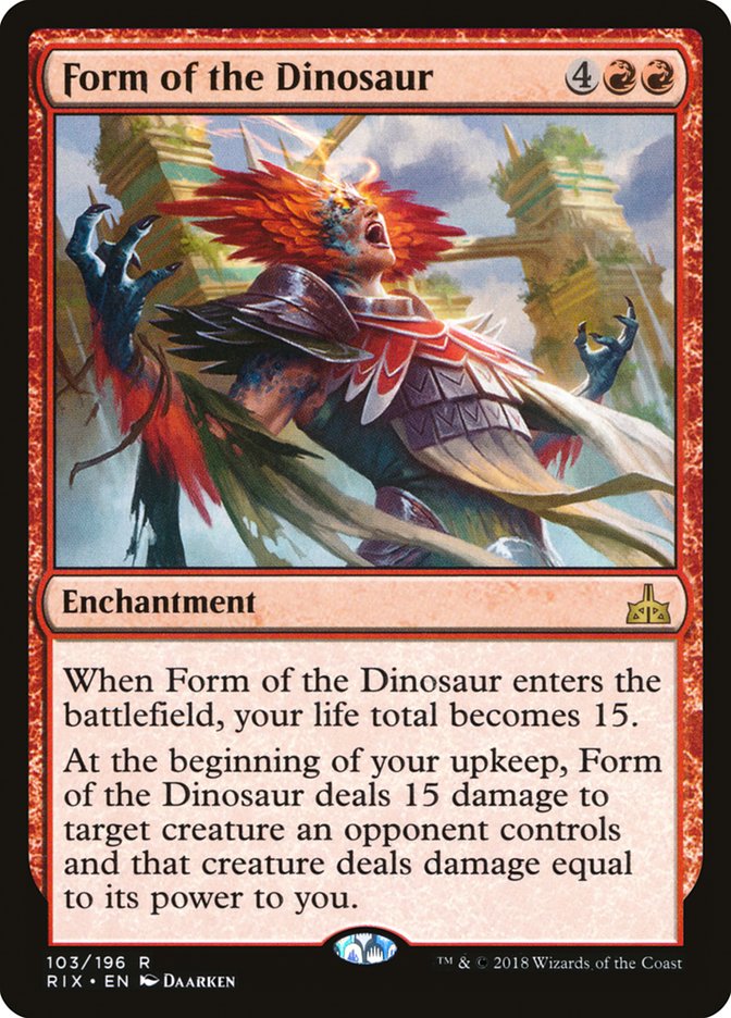 Form of the Dinosaur [Rivals of Ixalan] | Gamers Paradise