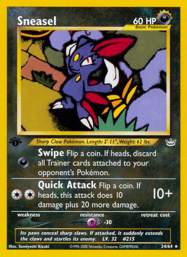 Sneasel (24/64) [Neo Revelation 1st Edition] | Gamers Paradise