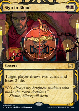 Sign in Blood (Foil Etched) [Strixhaven: School of Mages Mystical Archive] | Gamers Paradise