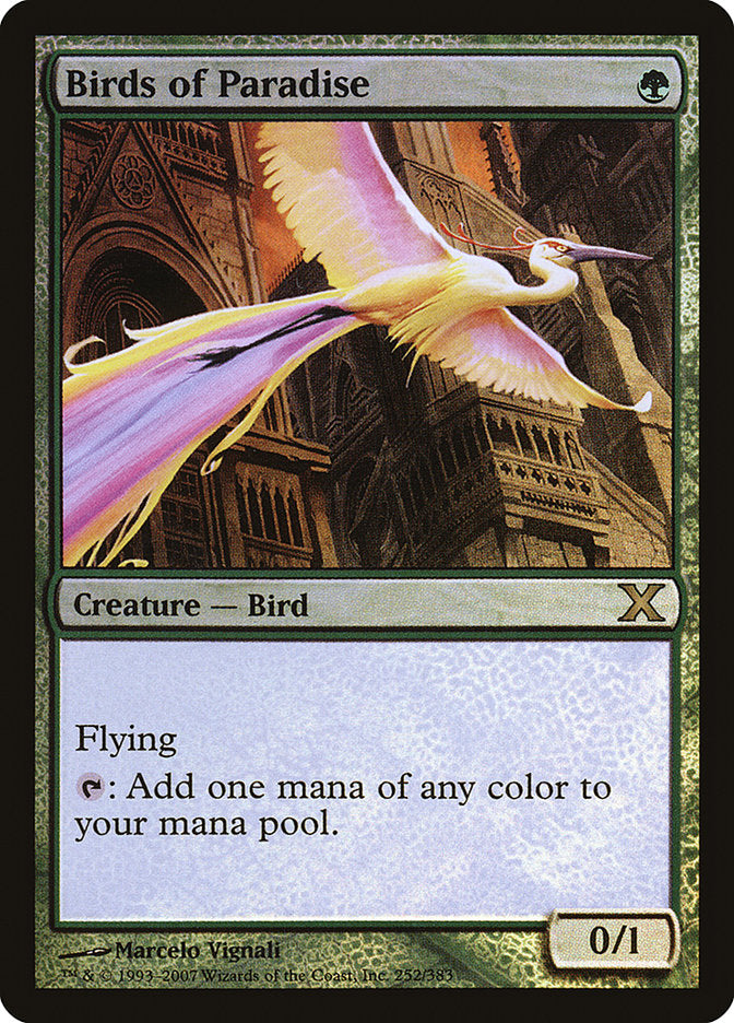 Birds of Paradise (Premium Foil) [Tenth Edition] | Gamers Paradise