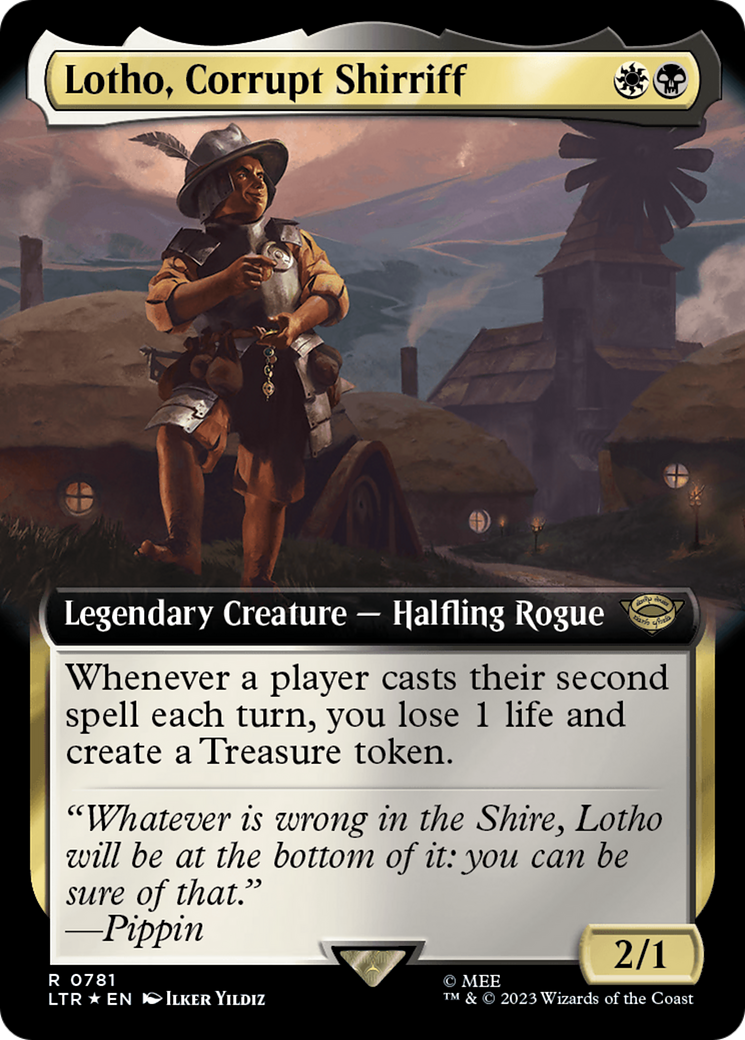 Lotho, Corrupt Shirriff (Extended Art) (Surge Foil) [The Lord of the Rings: Tales of Middle-Earth] | Gamers Paradise