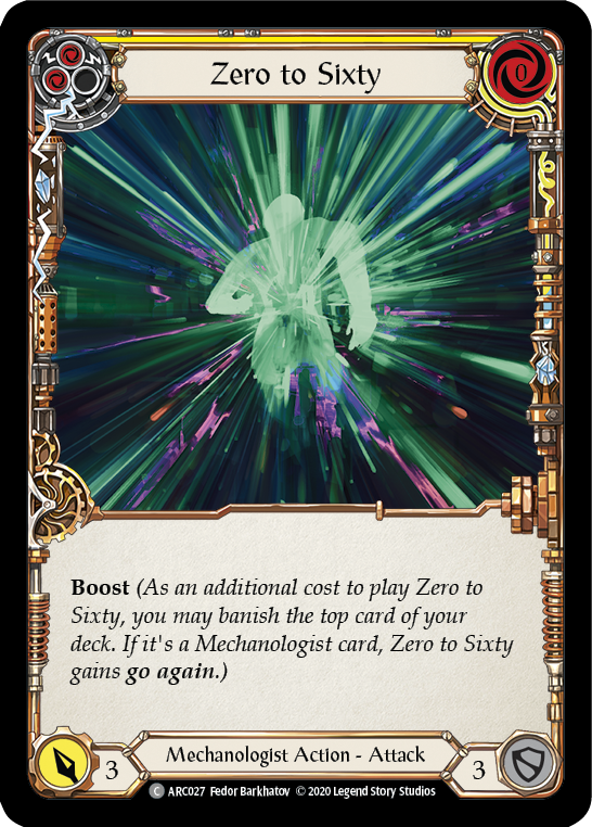 Zero to Sixty (Yellow) [U-ARC027] Unlimited Rainbow Foil | Gamers Paradise