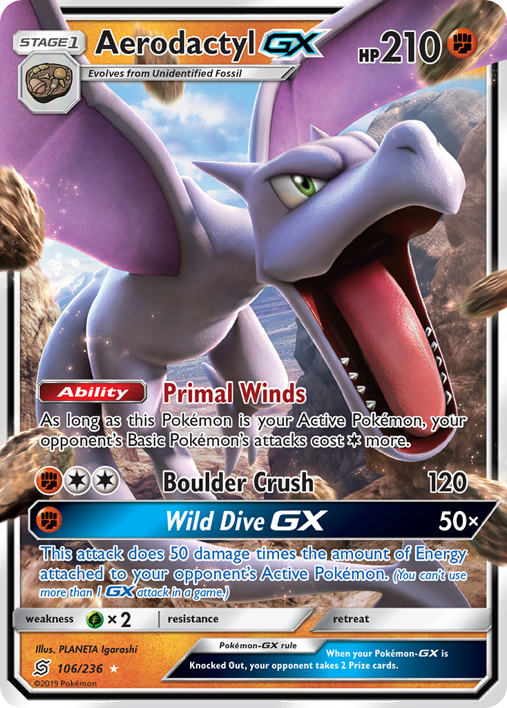 Aerodactyl GX (106/236) [Sun & Moon: Unified Minds] | Gamers Paradise