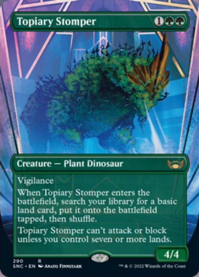 Topiary Stomper (Borderless Alternate Art) [Streets of New Capenna] | Gamers Paradise