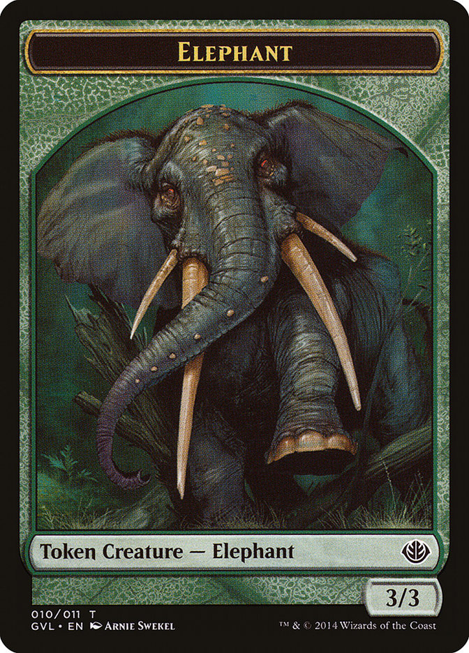 Elephant Token (Garruk vs. Liliana) [Duel Decks Anthology Tokens] | Gamers Paradise