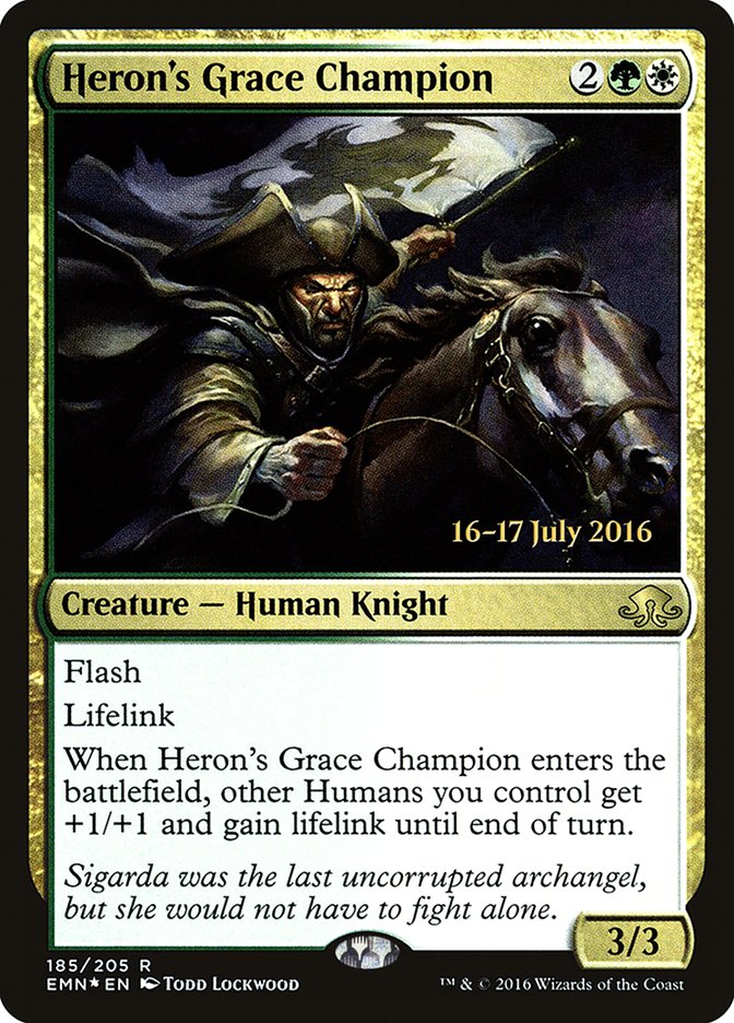 Heron's Grace Champion [Eldritch Moon Prerelease Promos] | Gamers Paradise