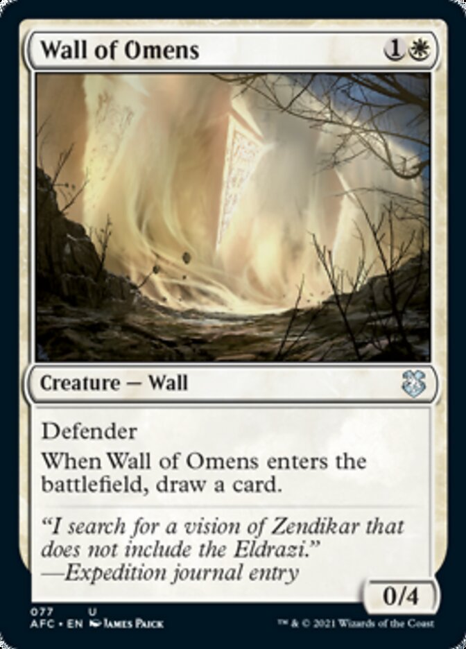 Wall of Omens [Dungeons & Dragons: Adventures in the Forgotten Realms Commander] | Gamers Paradise