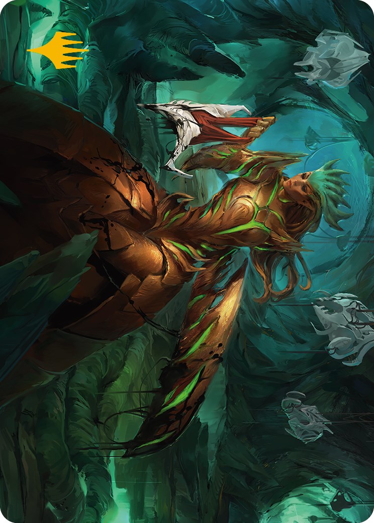 Glissa Sunslayer Art Card (Gold-Stamped Signature) [Phyrexia: All Will Be One Art Series] | Gamers Paradise