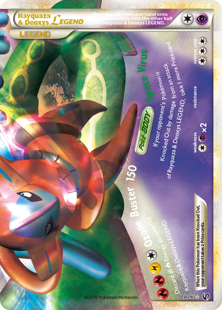 Rayquaza & Deoxys LEGEND (90/90) [HeartGold & SoulSilver: Undaunted] | Gamers Paradise