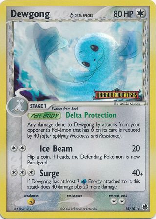 Dewgong (15/101) (Delta Species) (Stamped) [EX: Dragon Frontiers] | Gamers Paradise