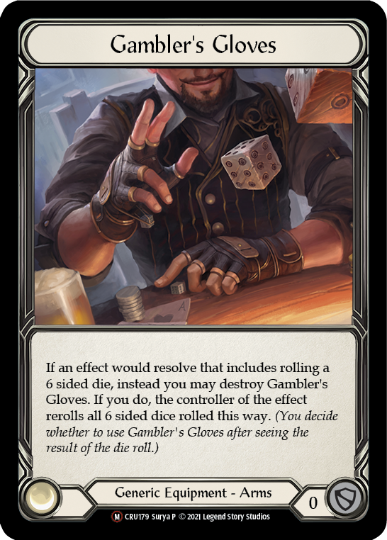 Gambler's Gloves [U-CRU179] (Crucible of War Unlimited)  Unlimited Rainbow Foil | Gamers Paradise
