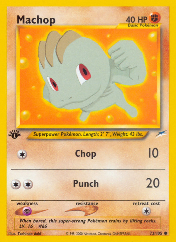 Machop (73/105) [Neo Destiny 1st Edition] | Gamers Paradise