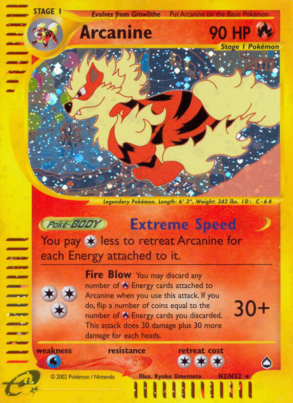 Arcanine (H2/H32) [Aquapolis] | Gamers Paradise