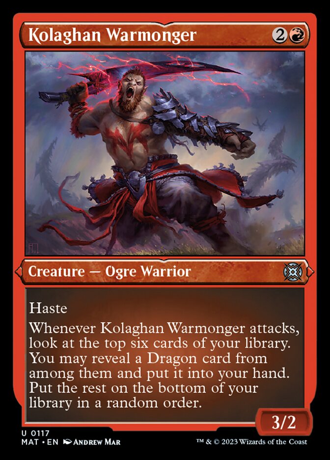 Kolaghan Warmonger (Foil Etched) [March of the Machine: The Aftermath] | Gamers Paradise