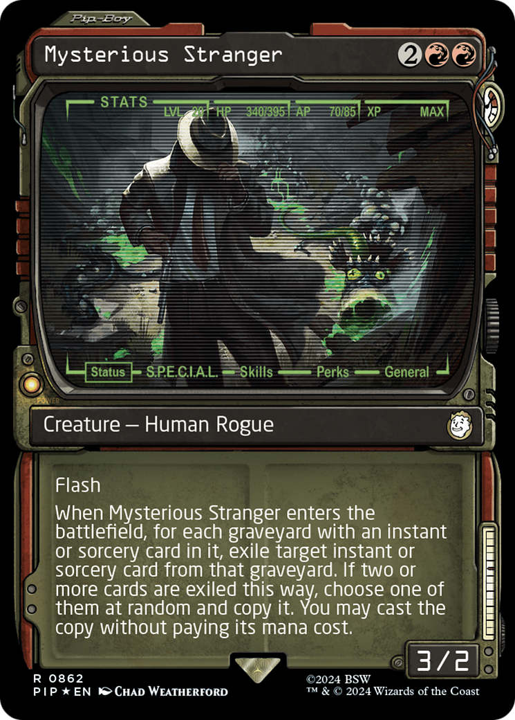 Mysterious Stranger (Showcase) (Surge Foil) [Fallout] | Gamers Paradise