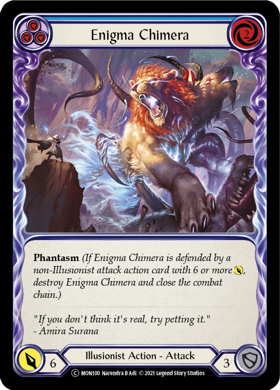 Enigma Chimera (Blue) [U-MON100-RF] Unlimited Rainbow Foil | Gamers Paradise