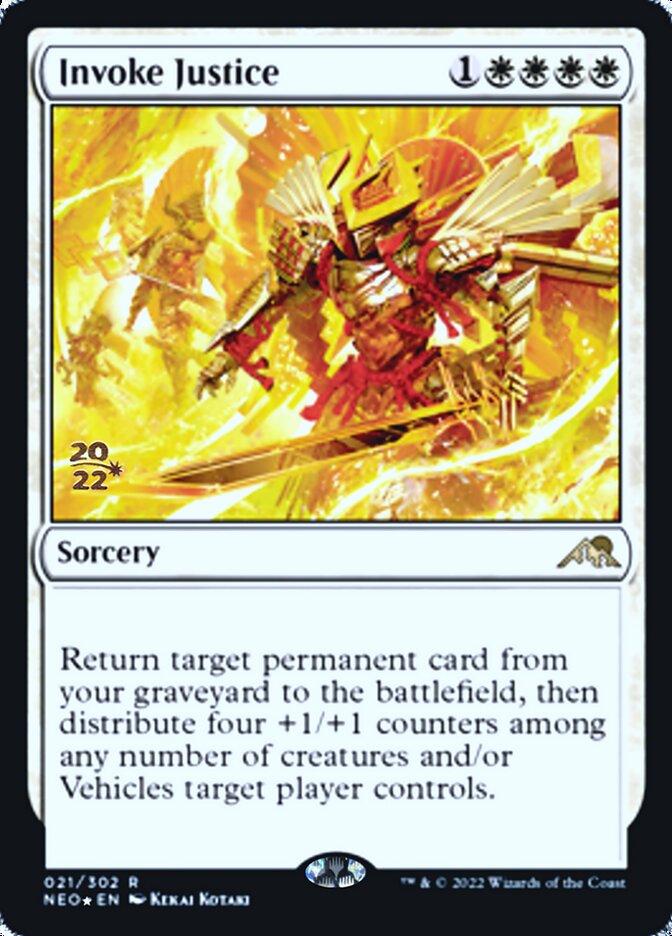Invoke Justice [Kamigawa: Neon Dynasty Prerelease Promos] | Gamers Paradise