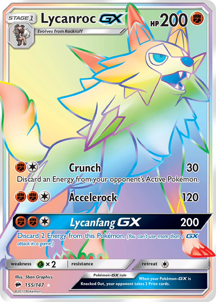 Lycanroc GX (155/147) [Sun & Moon: Burning Shadows] | Gamers Paradise