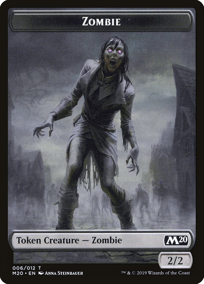 Zombie Token [Core Set 2020 Tokens] | Gamers Paradise