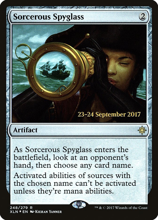 Sorcerous Spyglass [Ixalan Prerelease Promos] | Gamers Paradise