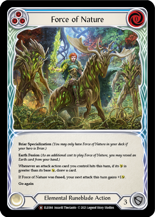 Force of Nature [U-ELE066] Unlimited Rainbow Foil | Gamers Paradise