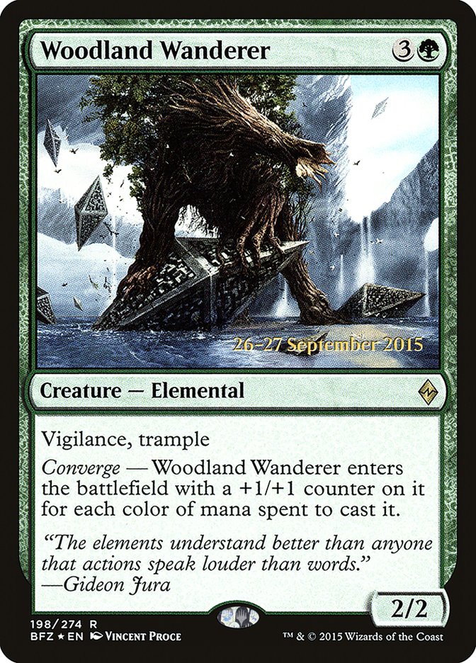 Woodland Wanderer [Battle for Zendikar Prerelease Promos] | Gamers Paradise