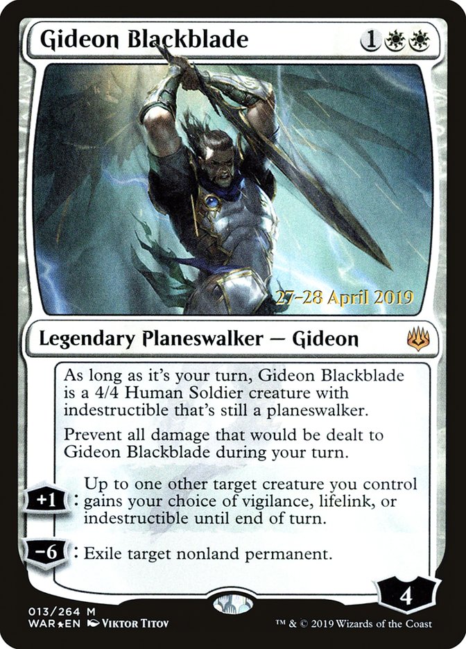 Gideon Blackblade [War of the Spark Prerelease Promos] | Gamers Paradise