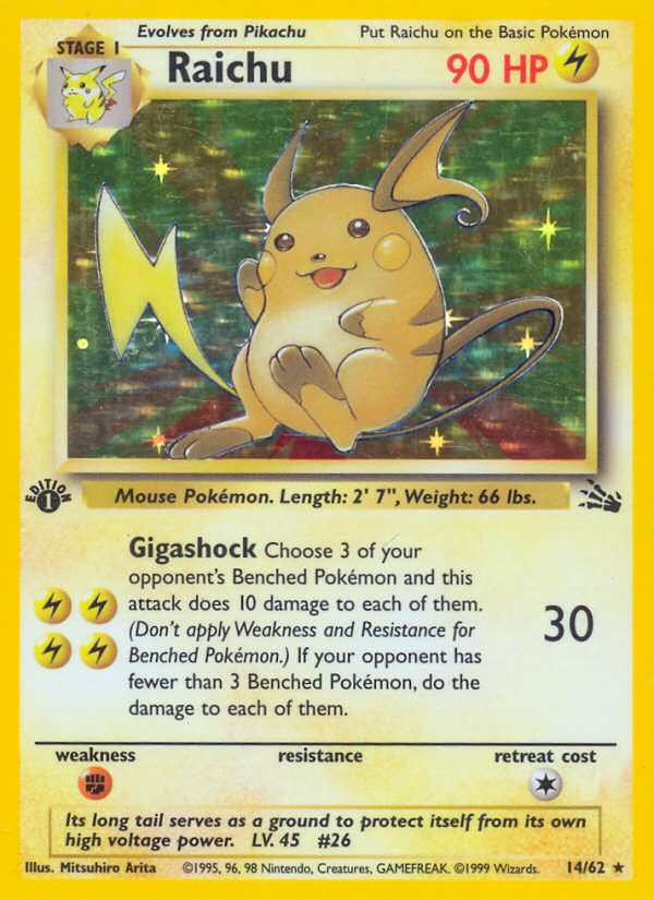 Raichu (14/62) [Fossil 1st Edition] | Gamers Paradise