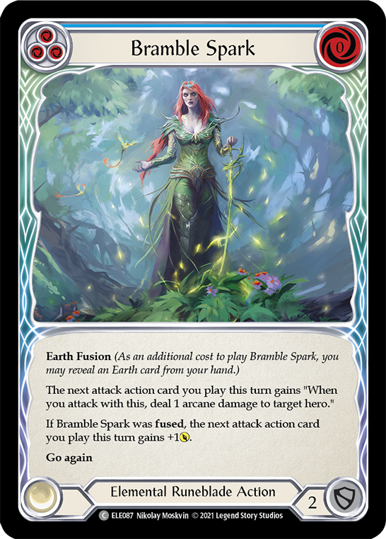 Bramble Spark (Blue) [ELE087] (Tales of Aria)  1st Edition Rainbow Foil | Gamers Paradise